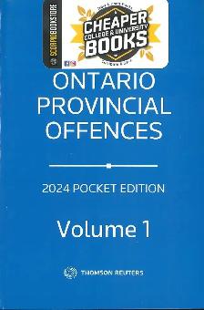 Ontario Provincial Offences 2024 Pocket Ed Vol 1,2 9781668715123