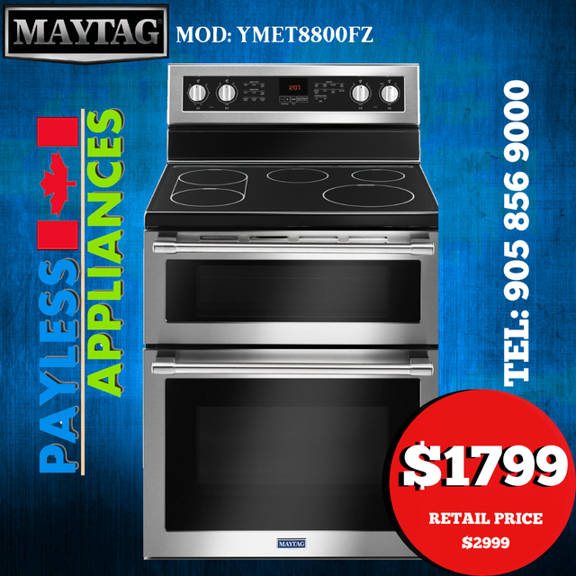 Maytag Range YMET8800FZ 30' Double Oven Electric True Convection