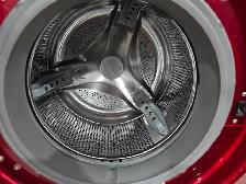 CHERRY RED LG 27' Front-Load Stackable Washer Dryer W/ Pedestals - Photo 4