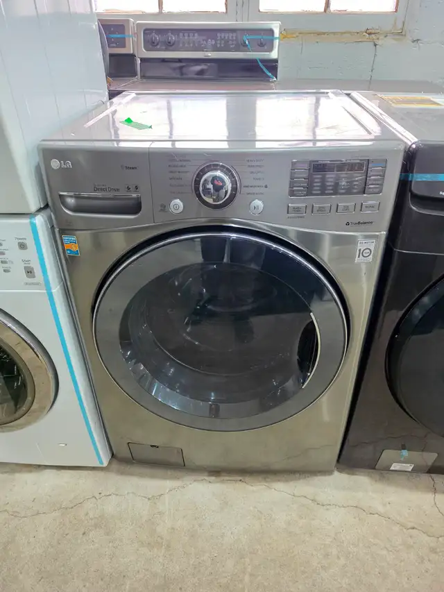 LG STEAM 27' Stainless Steel Front-Load Stackable Laundry Washer