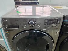 LG STEAM 27' Stainless Steel Front-Load Stackable Laundry Washer - Photo 2
