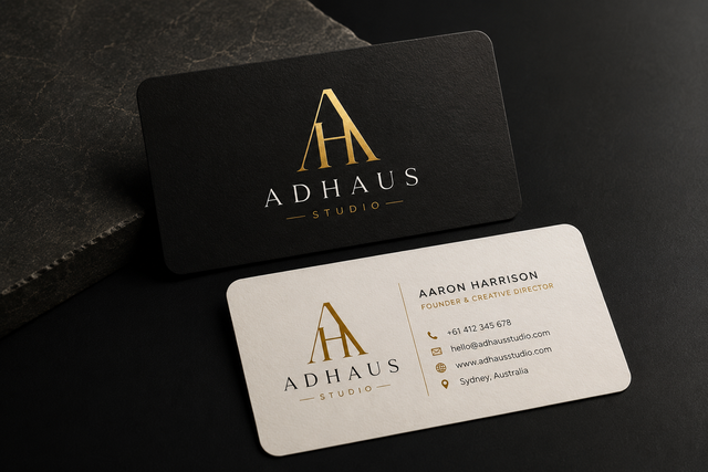 Premium Business Cards | Fast Turnaround | Adhaus Studio