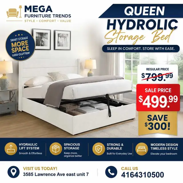 Huge sale - Hydrolic Storage Bed Storage bed queen bedbed