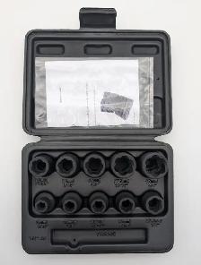 (B2261) Socket Nut Extractor Pro Point 10 pc 1/2 In.