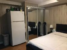 large furnished room in bright basement in Markham in
