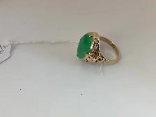 bague en or 14k avec pierre verte - Photo 3