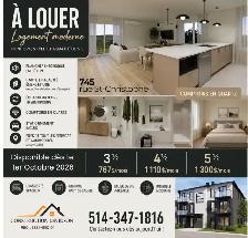 ✨6 appartements neufs à louer à Trois-Rivières