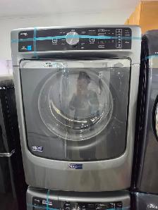 WOW! Maytag 27' Grey Front-Load Stackable Washer & Dryer Set - Photo 5