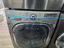 LG Square Door 27' Stainless Steel Stackable Washer & Dryer Set - Photo 3