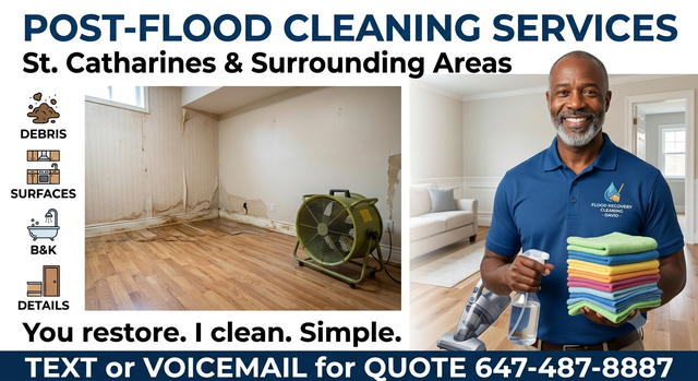 Flood Recovery House Cleaning – St. Catharines and surrounding
