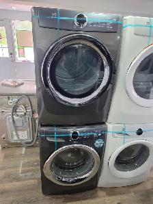 HIGH END Electrolux 27' Grey Front-Load Stackable Washer & Dryer