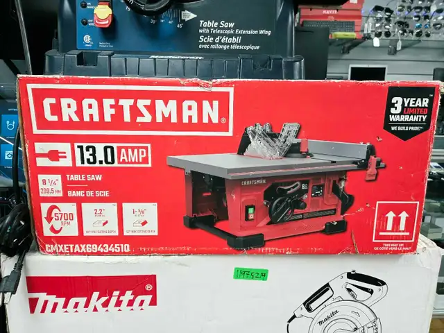 Banc de scie Craftsman 8 1/4 po 13 A