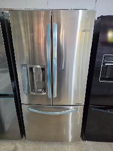 LG 33' Stainless Steel French Door Fridge Bottom Freezer