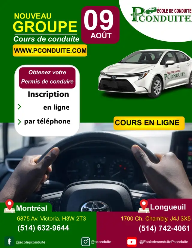 COURS DE CONDUITE
