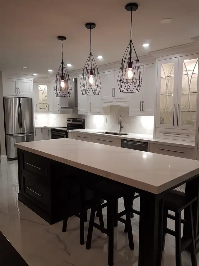 kitchen cabinets installation and bathroom renovation