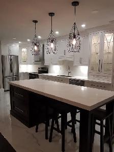 kitchen cabinets installation and bathroom renovation