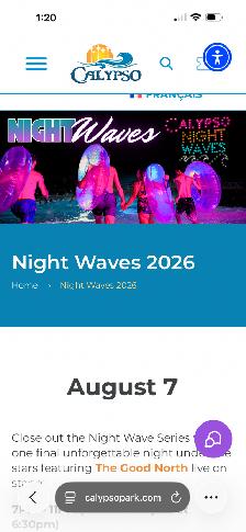 3 Calypso Water Part Event Tickets Summer Waves August 7th