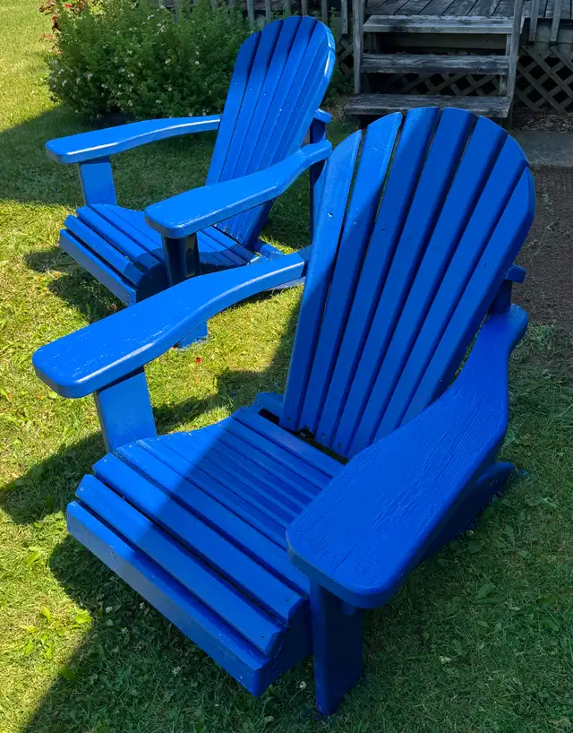 Solid Wood Muskoka / Adirondack Chairs – 2 available $175 each