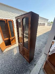 Free delivery used Wooden Display Cabinet with Glass Doors - Photo 4