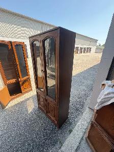 Free delivery used Wooden Display Cabinet with Glass Doors - Photo 5