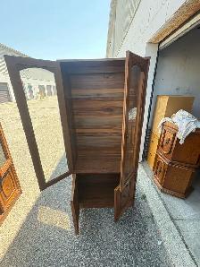 Free delivery used Wooden Display Cabinet with Glass Doors - Photo 7