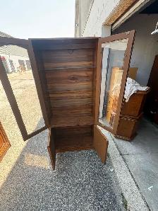 Free delivery used Wooden Display Cabinet with Glass Doors - Photo 8