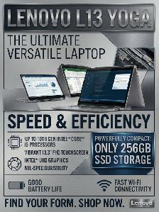 Lenovo L13 Yoga 13.3' FHD Touchscreen Laptop  2-in-1 Convertible