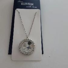 COLLIERNEUF ARGENT 12'LON 7 DÉCOS SANS L'ITEM QUI S'OUVRE $20.00