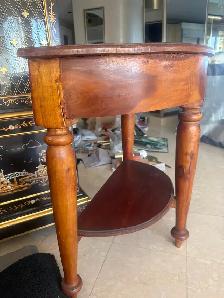 Table console demi-lune en bois - Photo 3