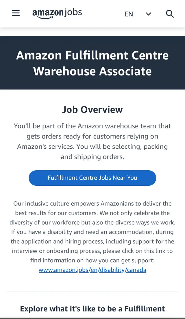 Amazon warehouse