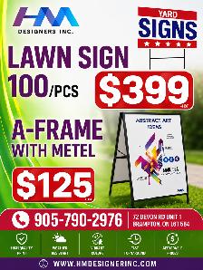 Custom Lawn Signs & A-Frame Signs | Fast Printing in Brampton