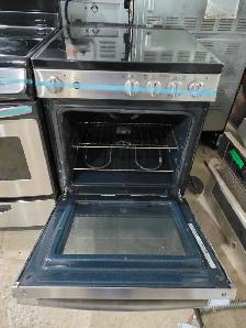 GE 24' Stainless Steel Slide-in Electric Glass Top Stove Oven