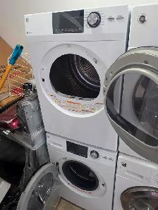 NEWER MODEL GE 24' White Front-Load Stackable Washer And Dryer - Photo 8
