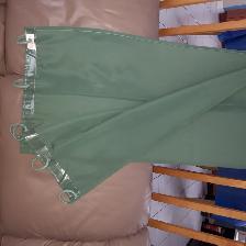 1 BEAU RIDEAU DE DOUCHE NEUF VERT 72'HAUx36'LAR CROCHETS: $15.00 - Photo 3
