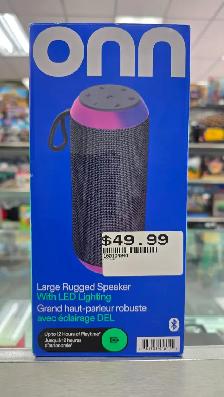 ONN Large Rugged Bluetooth LED Speaker - BRAND NEW
