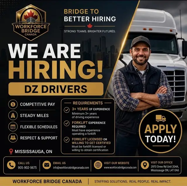 Hiring DZ Driver- Immediate start