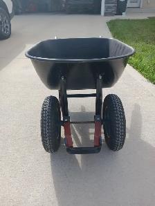 Yardworks Steel Tray 2-Wheel Garden Wheelbarrow, 6-cu-ft