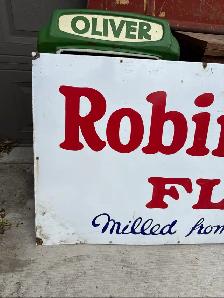 Vintage Porcelain Sign Robin Hood Flour - Photo 2