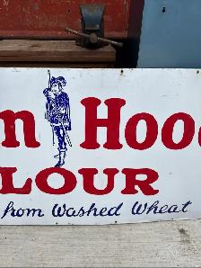 Vintage Porcelain Sign Robin Hood Flour - Photo 4