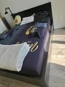 IKEA MALM Queen Bed Frame with 4 Storage Drawers - Black Brown - Photo 3