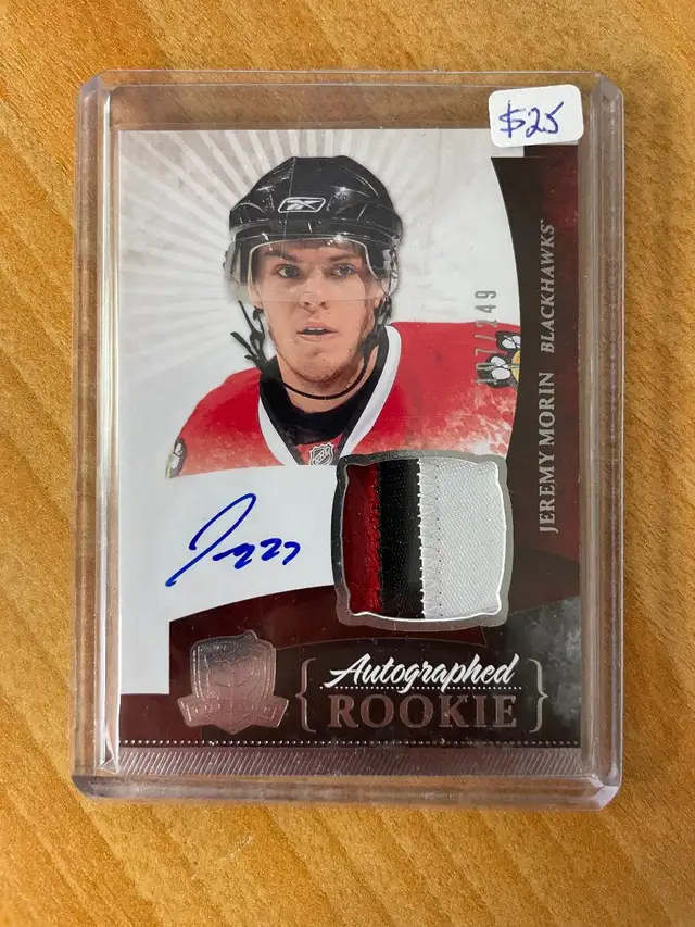 2010-11 The Cup #137 Jeremy Morin JSY AU RC #'d 107/249