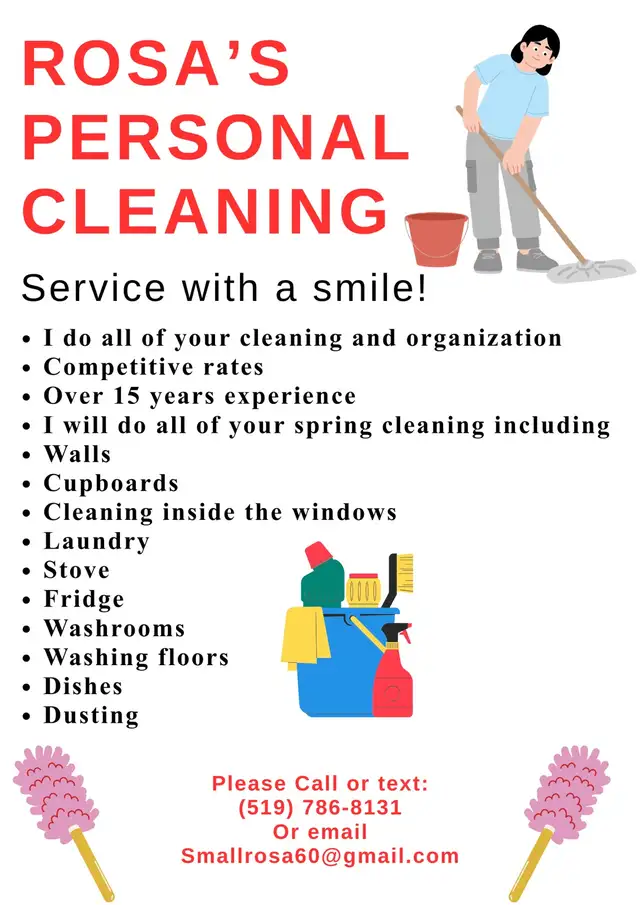 Cleaning services in the Fergus area