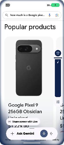 Samsung Google Pixel 9.   5AMB