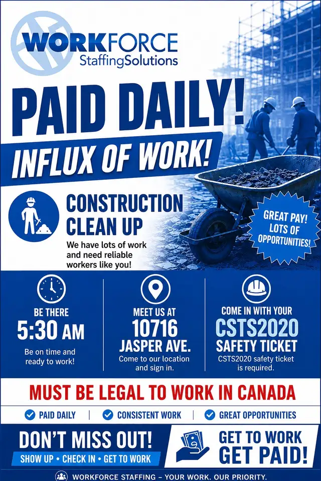 Daily pay , general labour