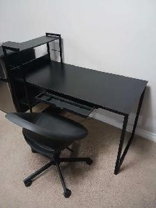 Computer desk and chair