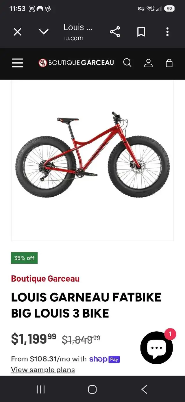 Big Louis fat tire bike