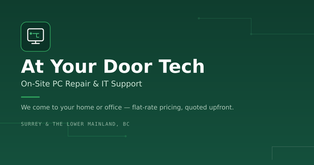 On-Site Computer Repair — We Come to You | Surrey & Lower Mainld
