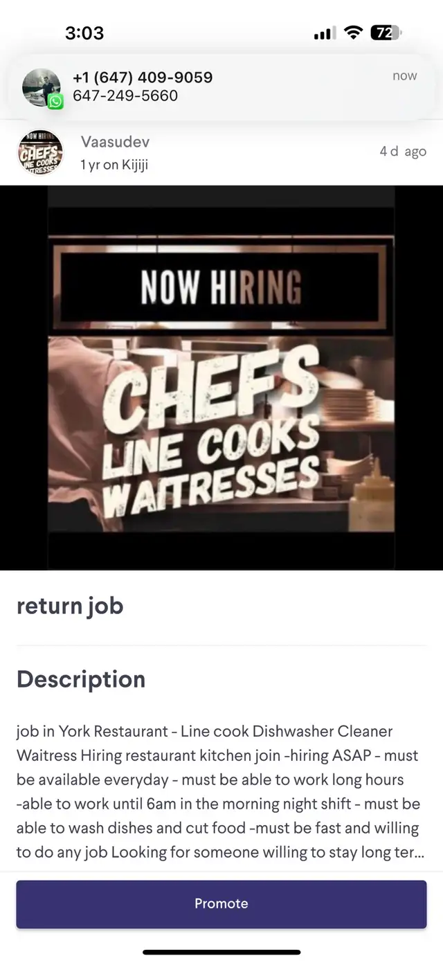 RESTAURANT JOB