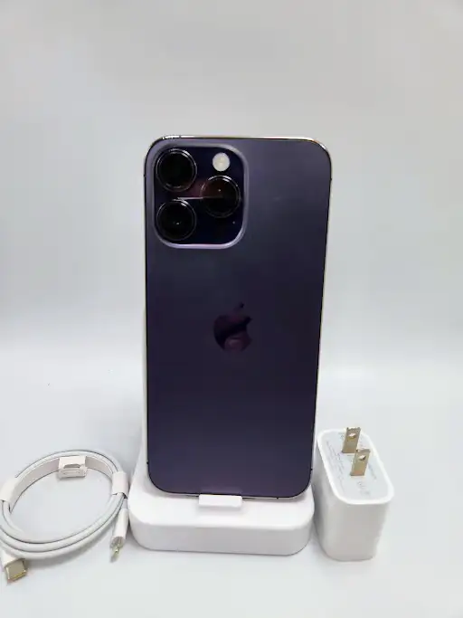 iPhone 14Pro 256gb Deep Purple 86% 3 Months Warranty W/Char