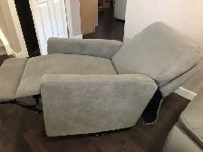 True Innovations Manual Grey Fabric Recliner Swivel Glider. - Photo 8